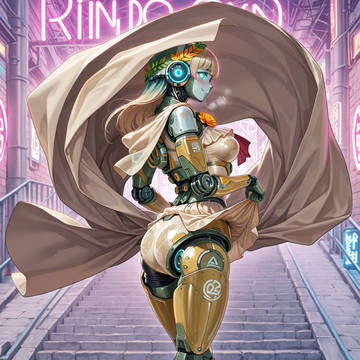 ロボ娘(robo(2019))、横からの姿が中点