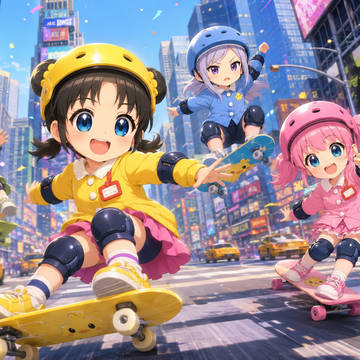 スケボーで爆走♪☆