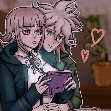 Komaeda cozying up to Nanami 💕