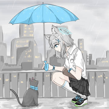 雨と狼と猫