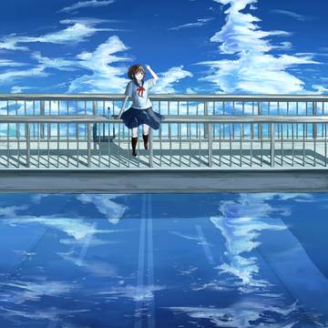 水の街と歩道橋
