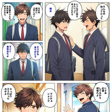 「委員長とギャルがセックス勝負～特別編」の本編公開４ページ目