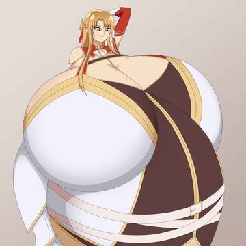 Asuna busty belly figure