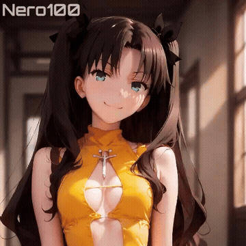 [GIF] Rin Tohsaka - Sexy Dress