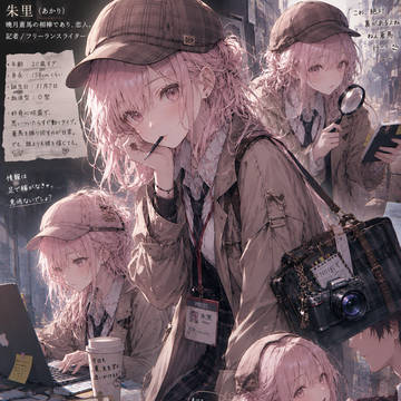 暁月　蒼馬の相棒(というか嫁？)の朱里をAIに描いてもらってみた