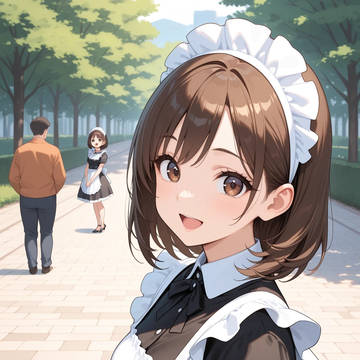 メイド服着せてみました。