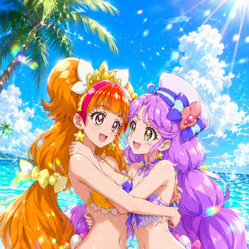 仲良し✨️💛キュアトゥインクル&キュアコーラル💜