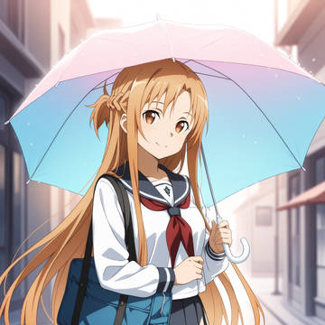 梅雨の時期なので、アスナにセーラー服着せてみました。