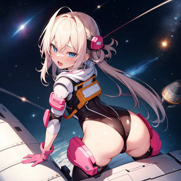 某所の近未来宇宙服風美少女さん
