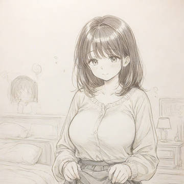 母親のたくし上げ