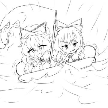 釣りゆかりんと妹紅