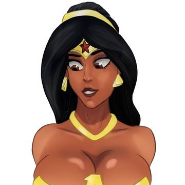 Jasmine in the WW costume