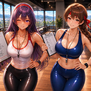 巷で噂の予約が取れないパーソナルトレーナーユリさんとアテナさん