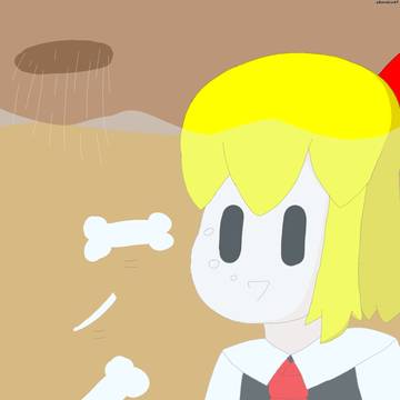 梅雨の大雨にやられるルーミア