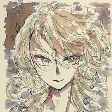 カラーインクでドローイング