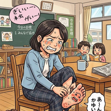 水虫の女性教職員