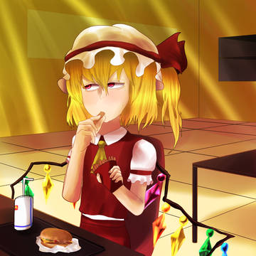 フランドールがマックを食べる