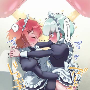 ひとつのトイレを一緒に使うメイドちゃんたち