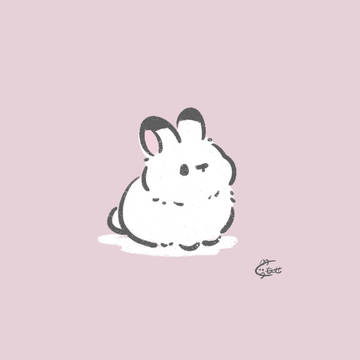 ぽやぽやのエゾユキウサギ