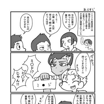 はまそ～の皆さんがお菓子パーティーしてる漫画