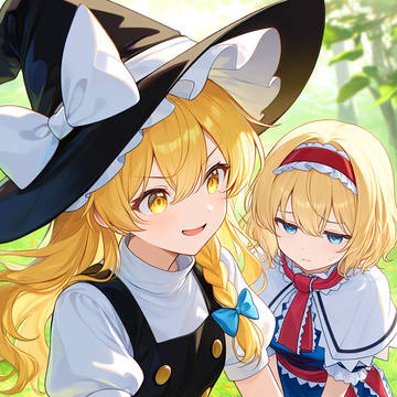 魔理沙の頼みを聞くアリス