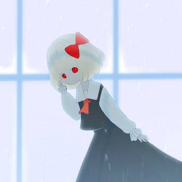 翠雨の朝に柘榴石
