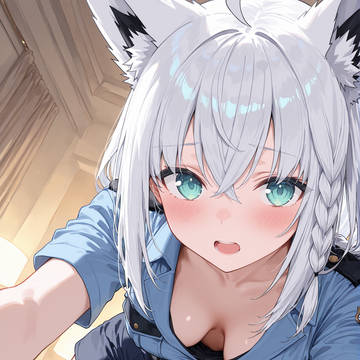 起こしに来てくれた、フブちゃん