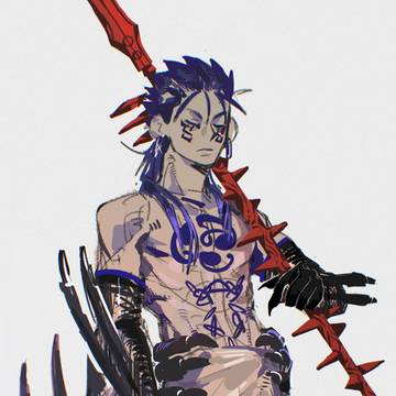 好き勝手に描いたクーフーリンオルタ!