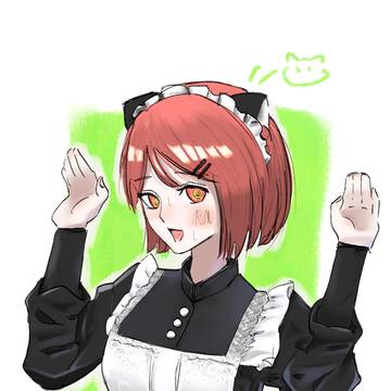 ネコミミメイド姿見られちゃった的な田山さんモード山田さん落書き