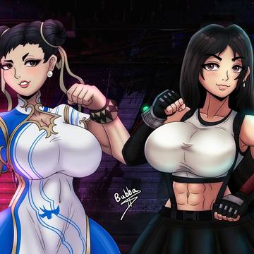Chun Li x Tifa Fanart