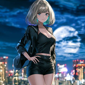 月夜の街を見下ろして