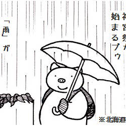 雨の月曜のコブタさん