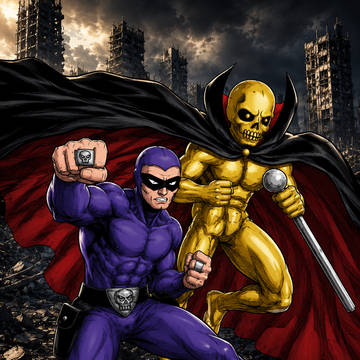 The phantom and ogon bat ai art