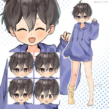 ダボパーカーの男の子