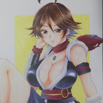 手描きイラスト KOFマキシマムインパクト 不知火舞