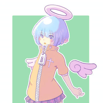 天使っぽいコスチュームの女の子