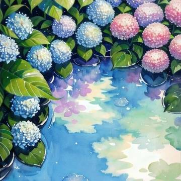 梅雨の紫陽花