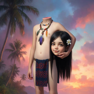 Headless little tribal girl 2