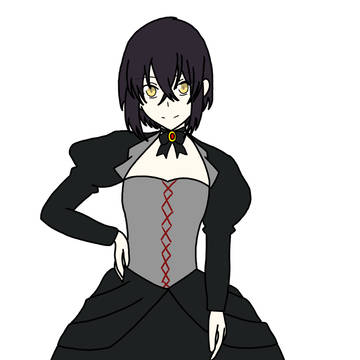 フリー立ち絵:ゴスロリの少女