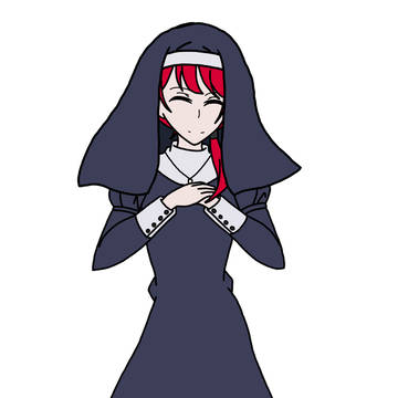フリー立ち絵:シスター服の女性