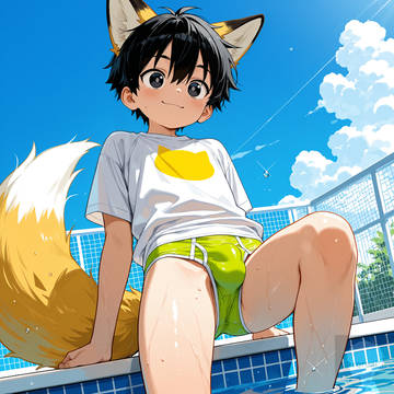 今日の狐雨太くん　お題　【☆★☆　ふともも　☆★☆】