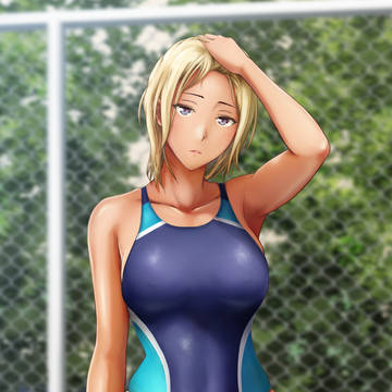 競泳水着の女の子