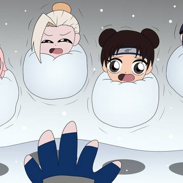 忍法雪だるまの術！
