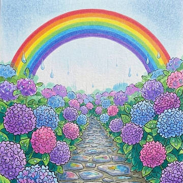 AIでつくった背景素材集☔️🌈🌻