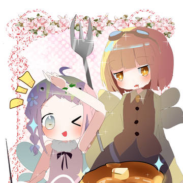 最近描いたうちよそとうちの子絵