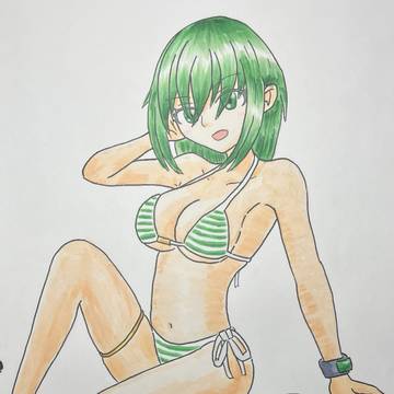 緑のしましま模様