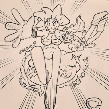CentaurLady wants to Say Hi (ink