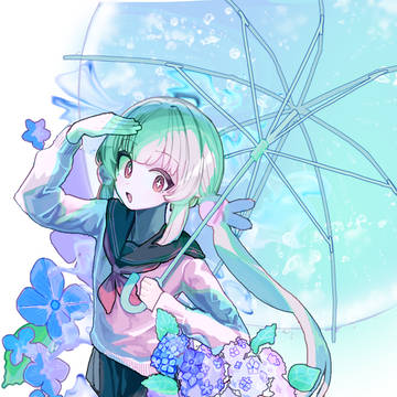 梅雨、アジサイ