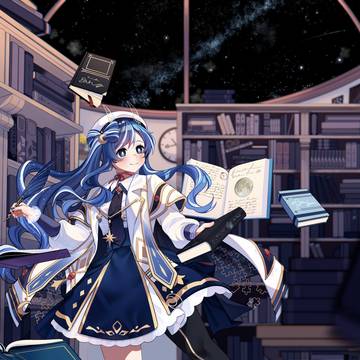 [C] Late at night at the library