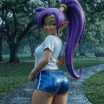 Shantae's wet gym uniform